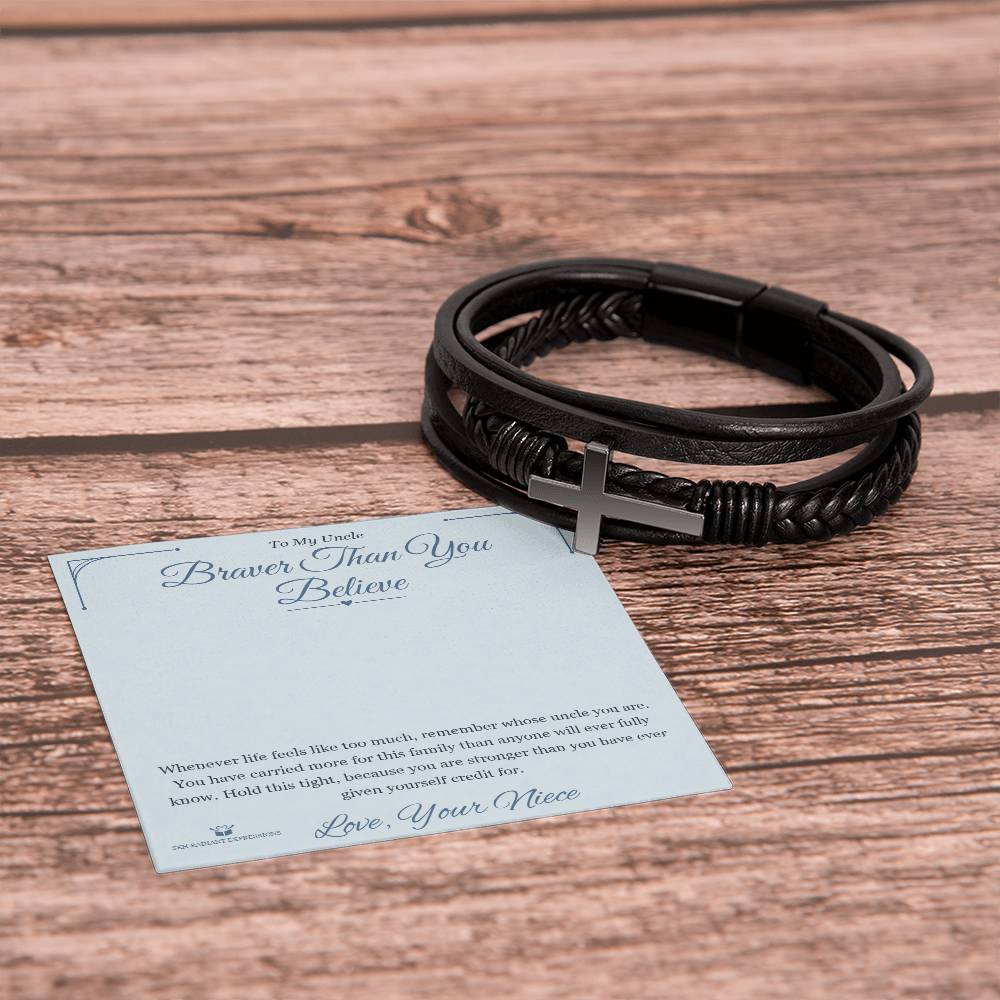 What does a Men's Cross Bracelet mean - gift for uncle