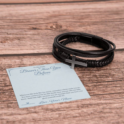 What does a Men's Cross Bracelet mean - gift for uncle