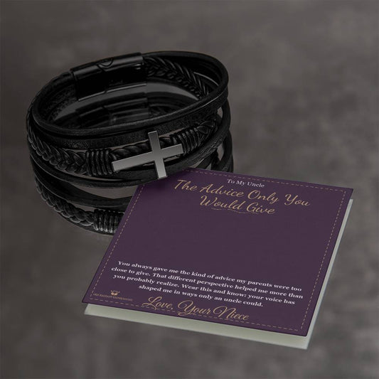 The Advice Only You Would Give - Men's Cross Bracelet for Uncle
