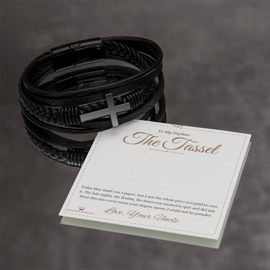 The Tassel - Men's Cross Bracelet for Nephew