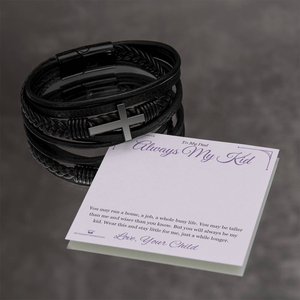 Always My Kid - Men's Cross Bracelet for Dad