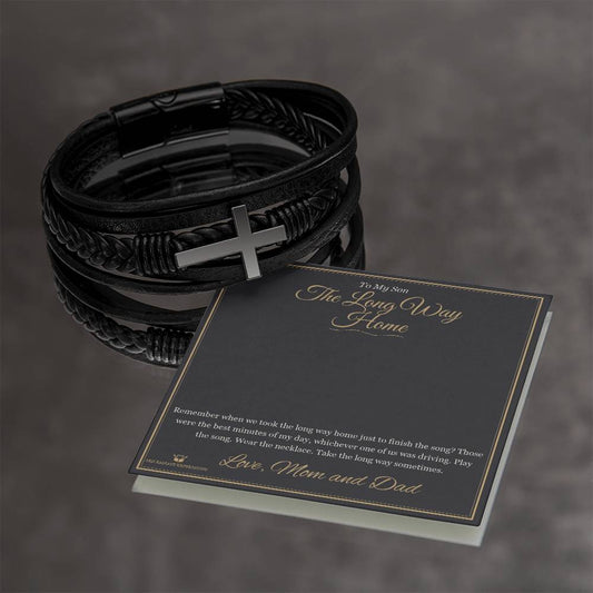 The Long Way Home - Men's Cross Bracelet for Son