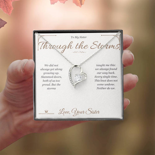 Through the Storms - Forever Love Necklace for Sister