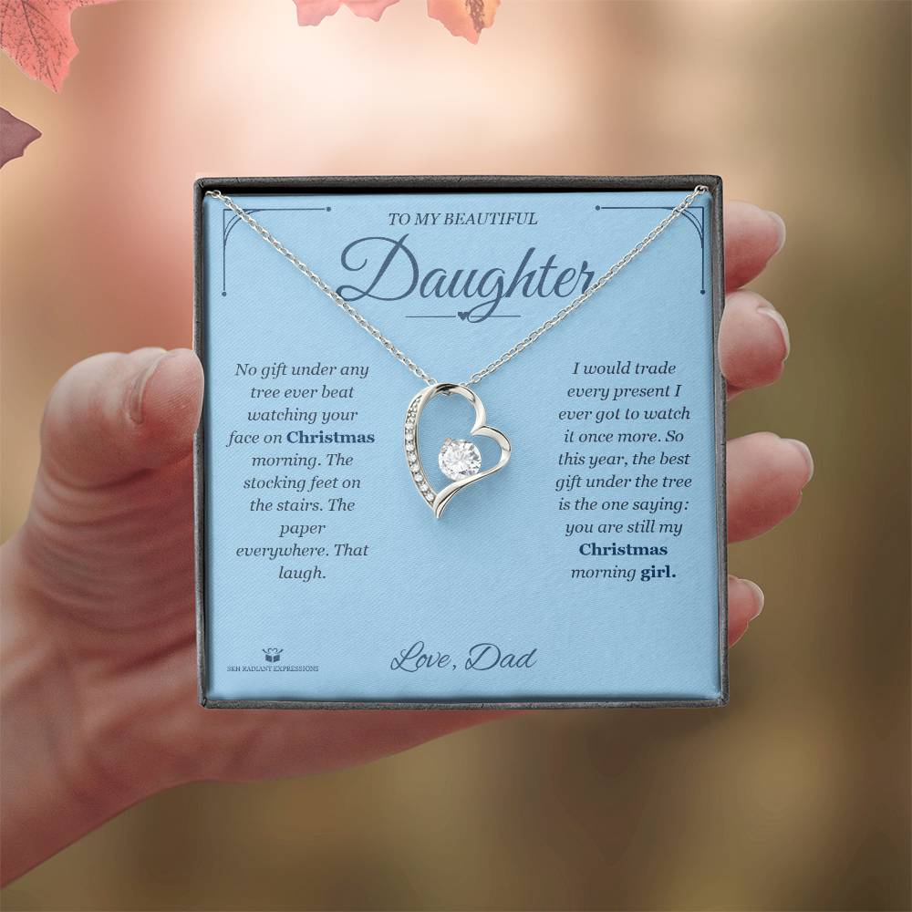 Christmas Morning Girl - Forever Love Necklace for Daughter