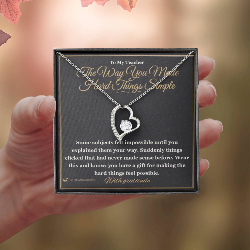 Personalized Forever Love Necklace for teacher