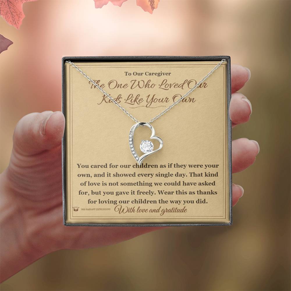 Personalized Forever Love Necklace for caregiver