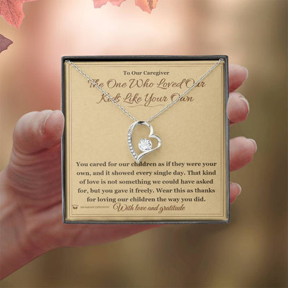 Personalized Forever Love Necklace for caregiver