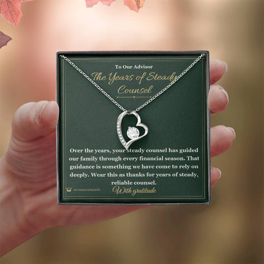 The Years of Steady Counsel - Forever Love Necklace for Advisor - personalized keepsake gift from SKH Radiant Expressions