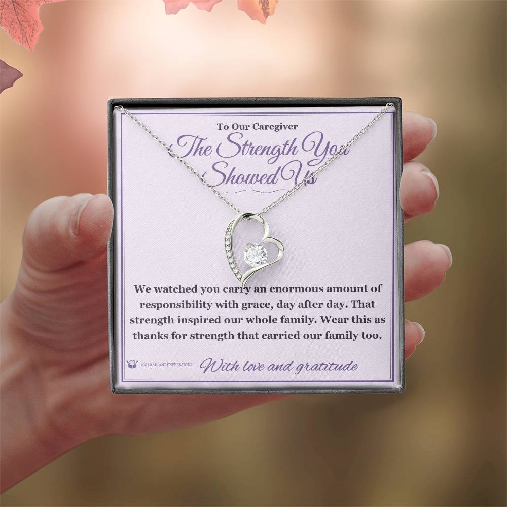 Personalized Forever Love Necklace for caregiver