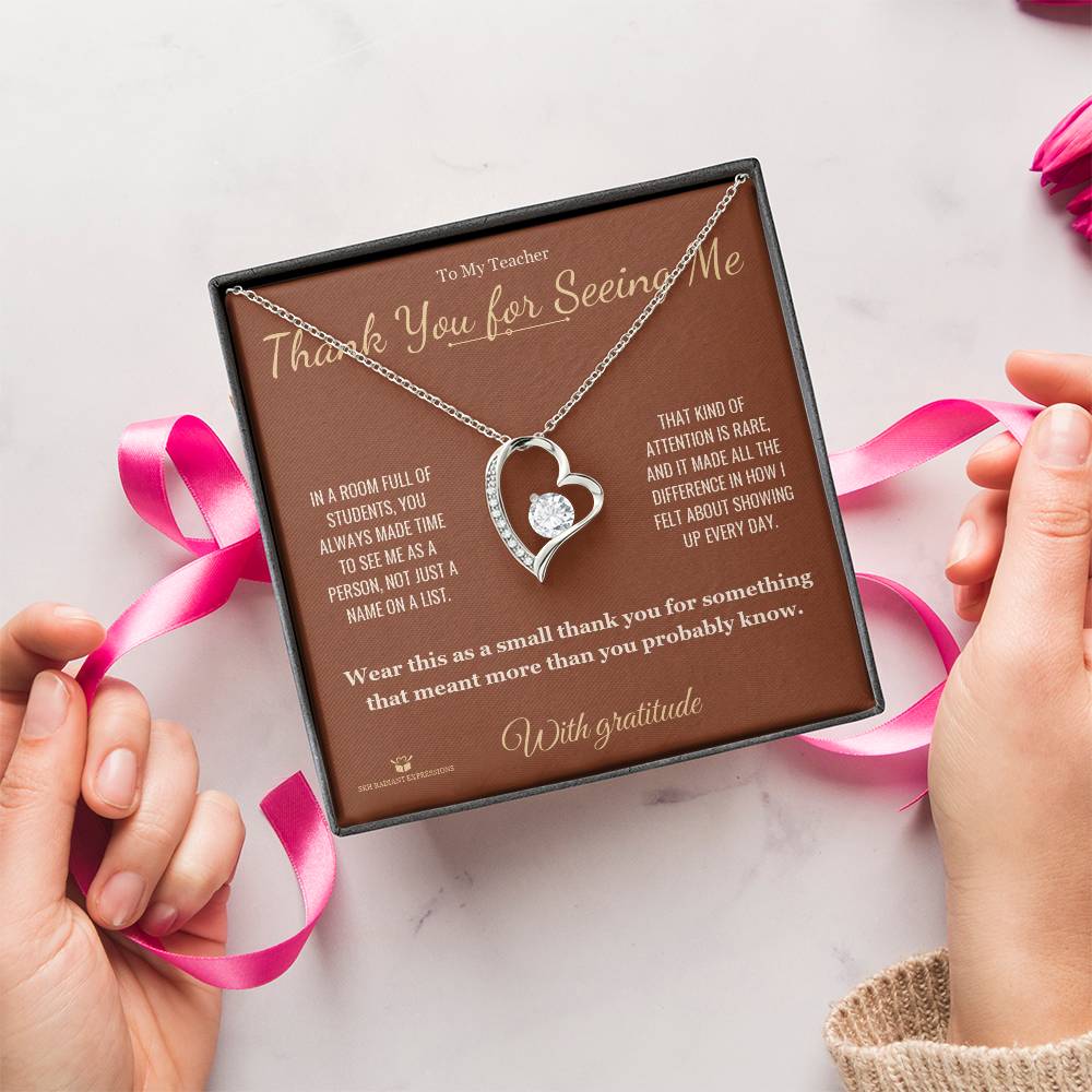Personalized Forever Love Necklace for teacher