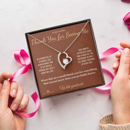 Personalized Forever Love Necklace for teacher