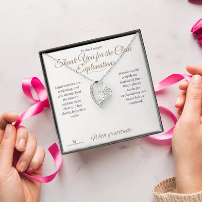 Personalized Forever Love Necklace for lawyer