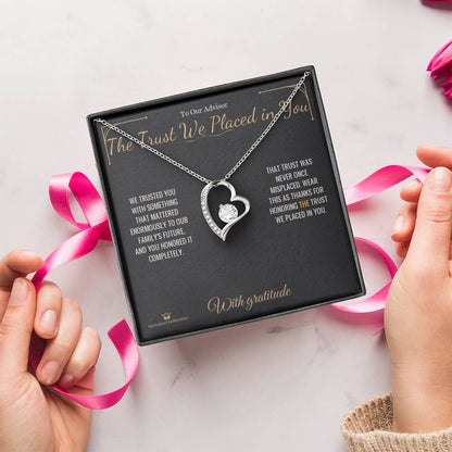 Personalized Forever Love Necklace for advisor