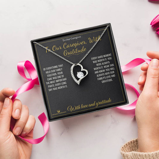 To Our Caregiver, With Gratitude - Forever Love Necklace for Caregiver