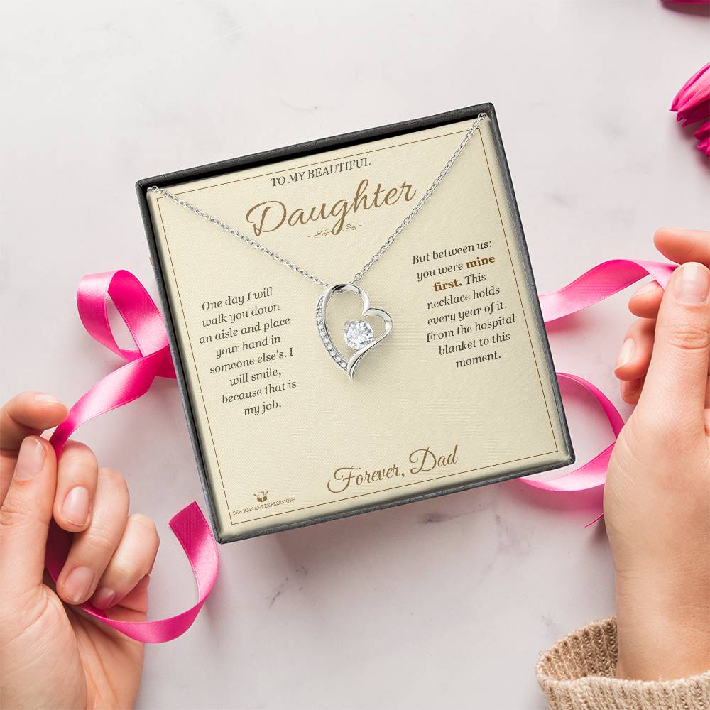 Before I Give You Away - Forever Love Necklace for Daughter