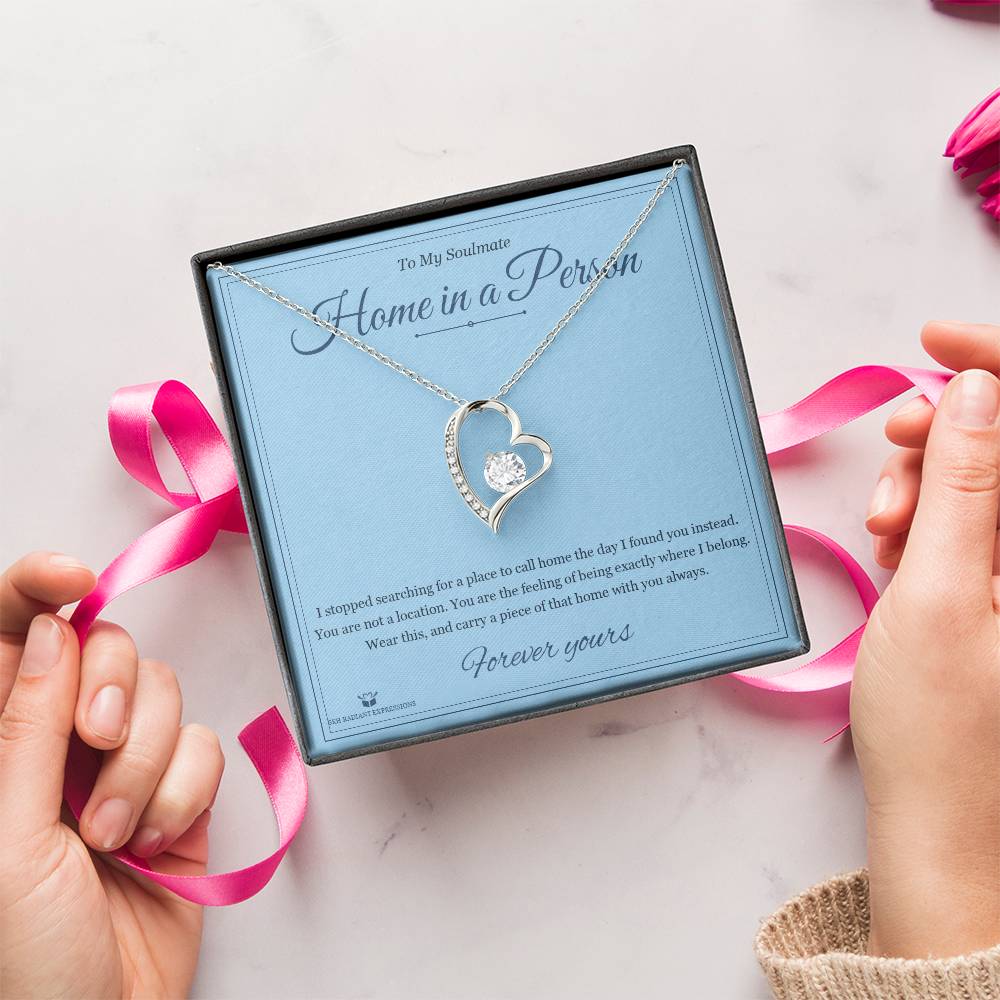 Home in a Person - Forever Love Necklace for Soulmate - personalized keepsake gift from SKH Radiant Expressions