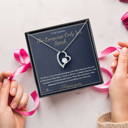 The Language Only We Speak - Forever Love Necklace for Soulmate - personalized keepsake gift from SKH Radiant Expressions