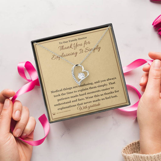 Thank You for Explaining It Simply - Forever Love Necklace for Doctor - personalized keepsake gift from SKH Radiant Expressions