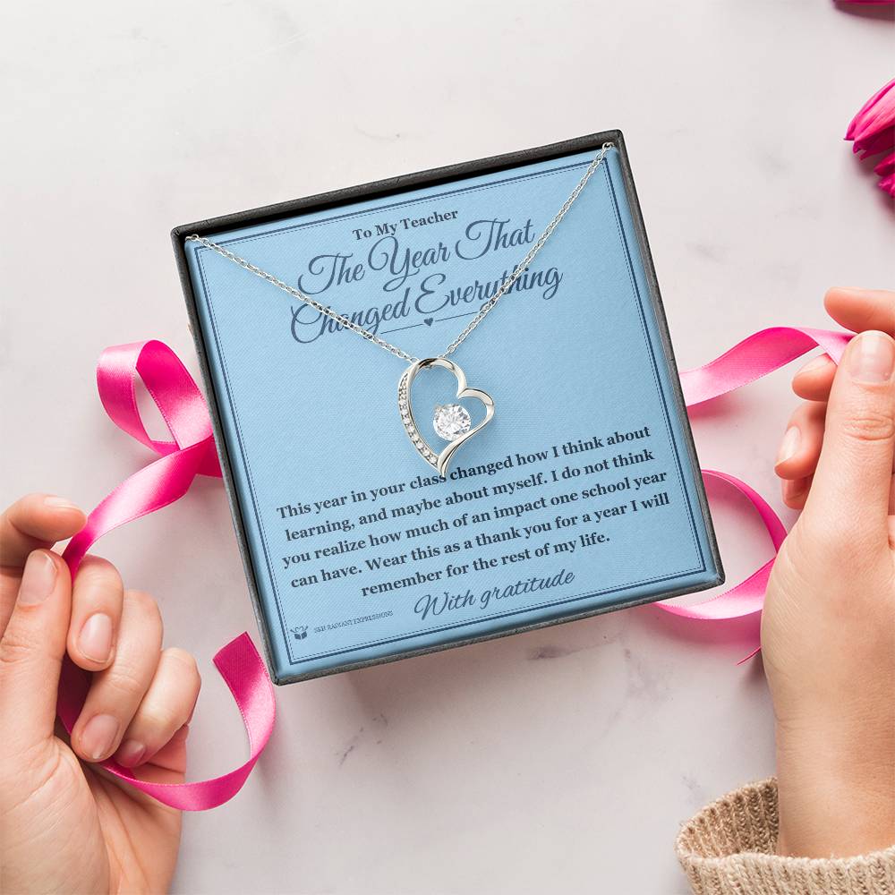 Personalized Forever Love Necklace for teacher