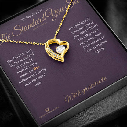 Add a name to this Forever Love Necklace - gift for teacher