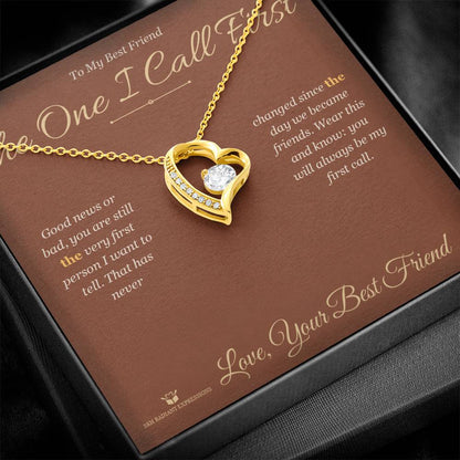 Add a name to this Forever Love Necklace - gift for best friend