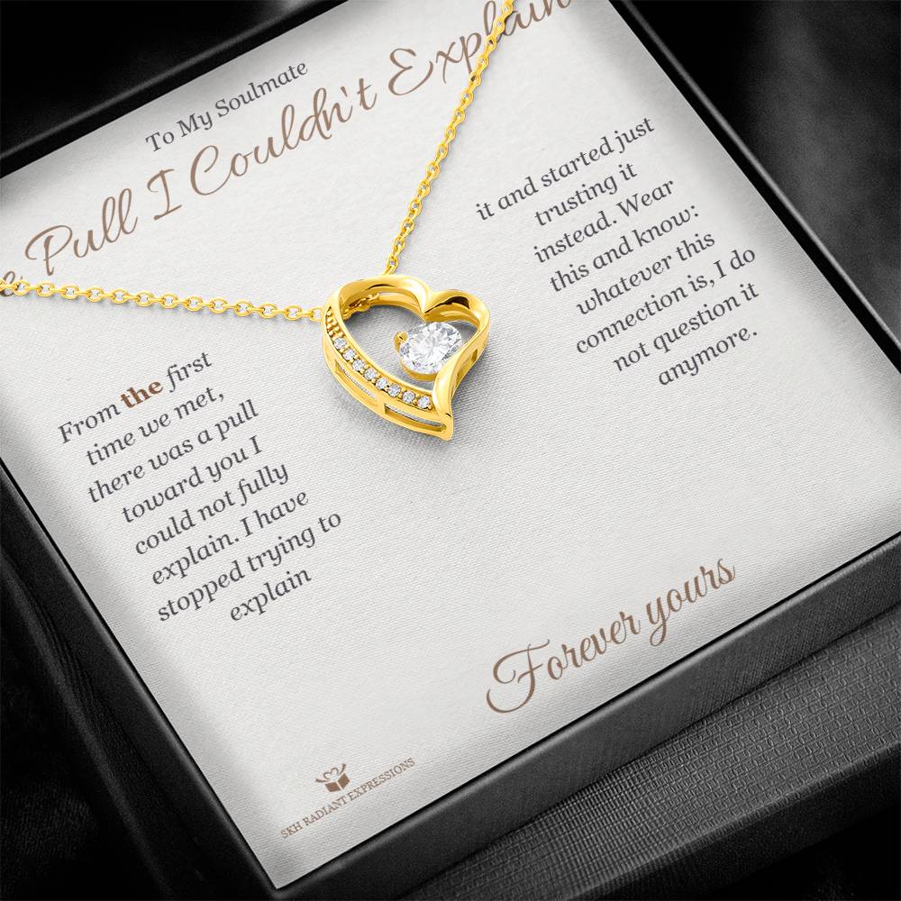 Engraved Forever Love Necklace with message for soulmate