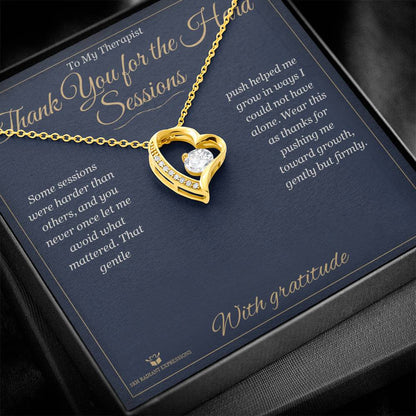 Custom name-personalized Forever Love Necklace gift for therapist