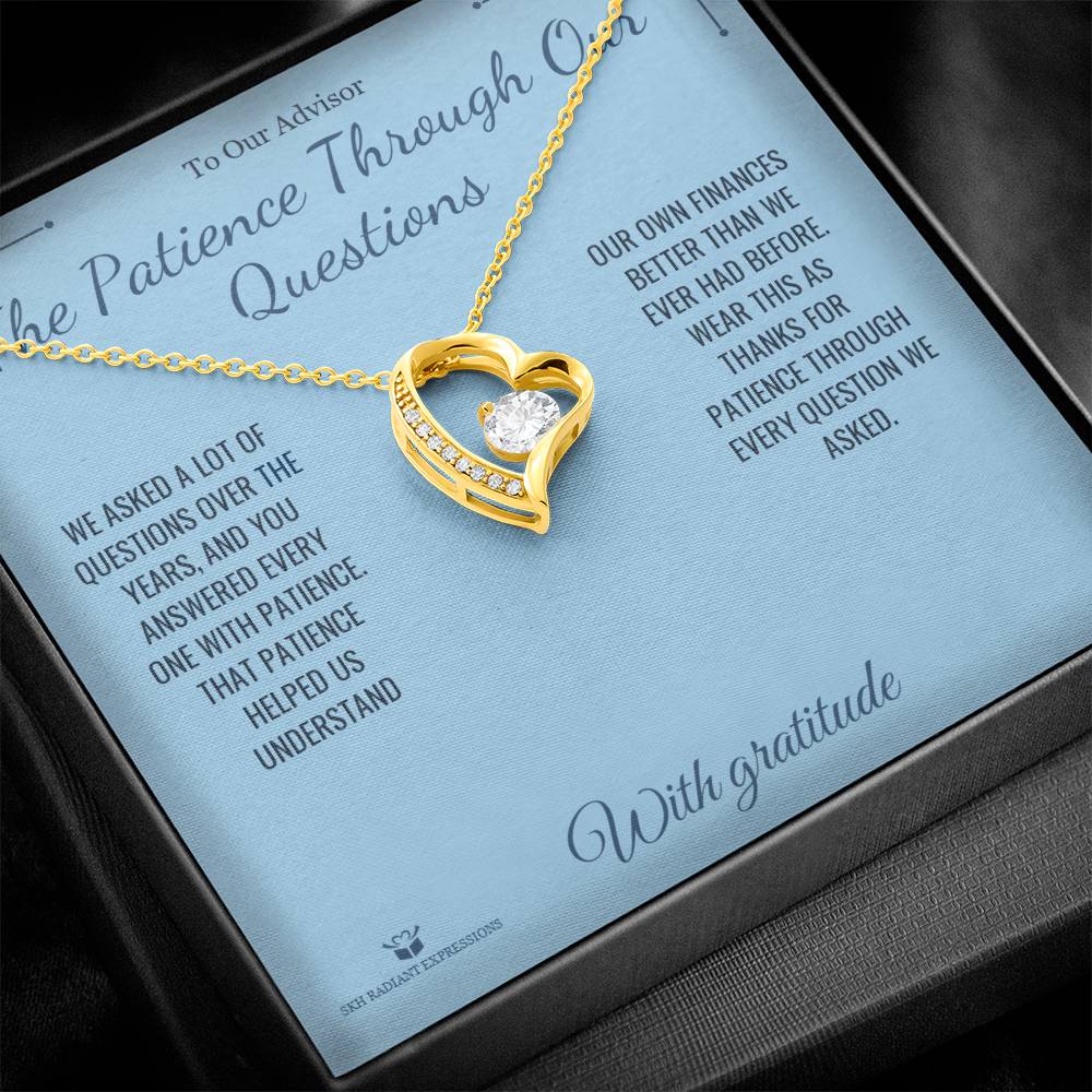 Add a name to this Forever Love Necklace - gift for advisor