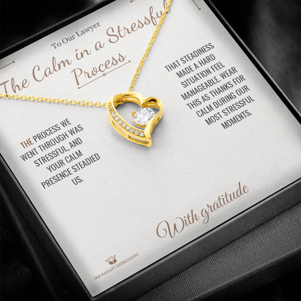 Custom name-personalized Forever Love Necklace gift for lawyer