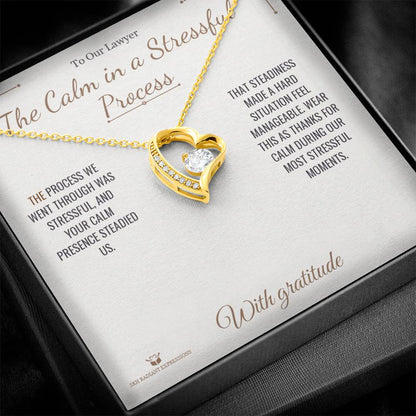 Custom name-personalized Forever Love Necklace gift for lawyer