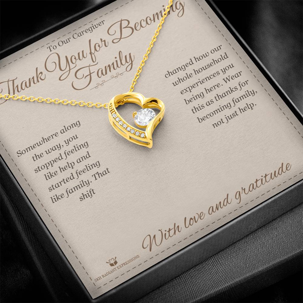 Add a name to this Forever Love Necklace - gift for caregiver