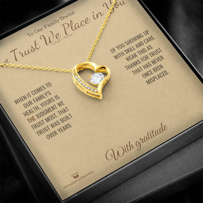 Custom name-personalized Forever Love Necklace gift for doctor