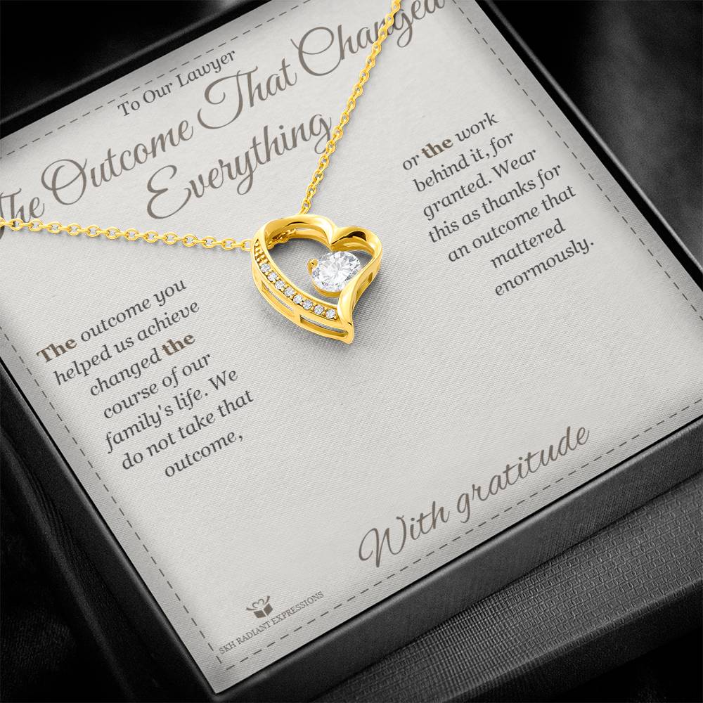 Add a name to this Forever Love Necklace - gift for lawyer
