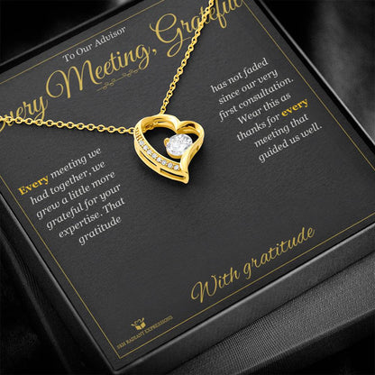 Custom name-personalized Forever Love Necklace gift for advisor