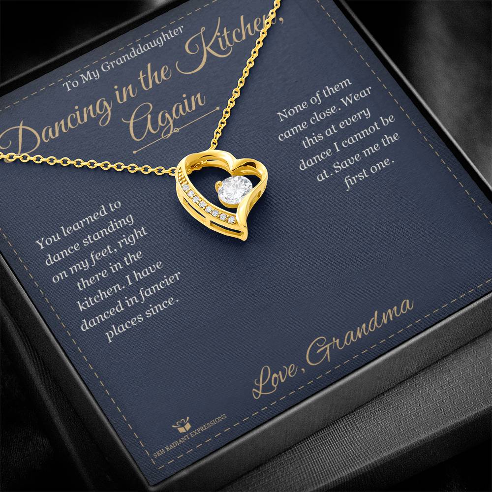 Forever Love Necklace engraved with your own words for granddaughter