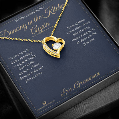 Forever Love Necklace engraved with your own words for granddaughter