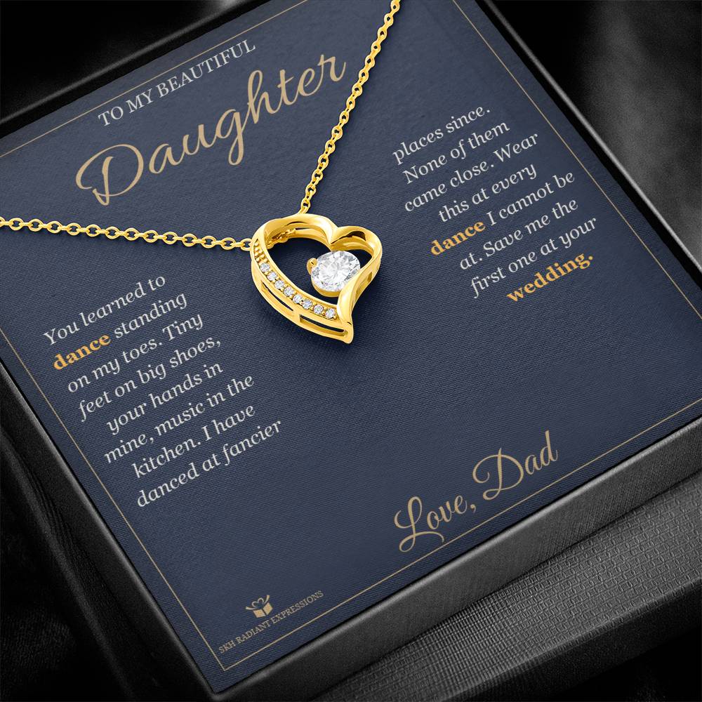 Forever Love Necklace engraved with your own words for daughter