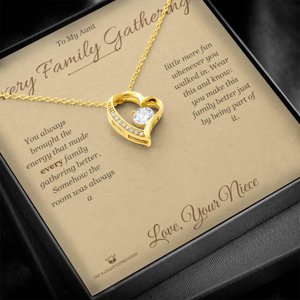 Every Family Gathering - Forever Love Necklace for Aunt