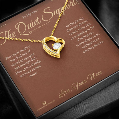 Custom name-personalized Forever Love Necklace gift for aunt