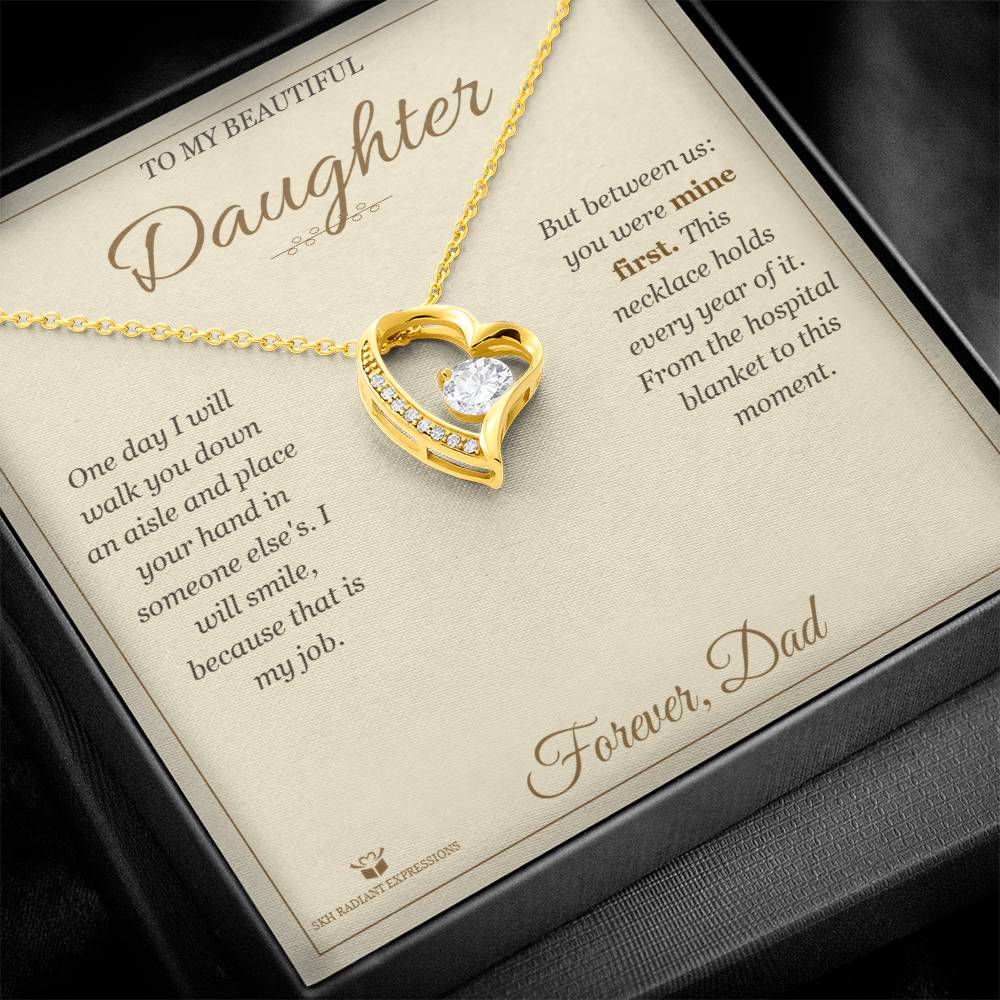 Before I Give You Away - Forever Love Necklace for Daughter