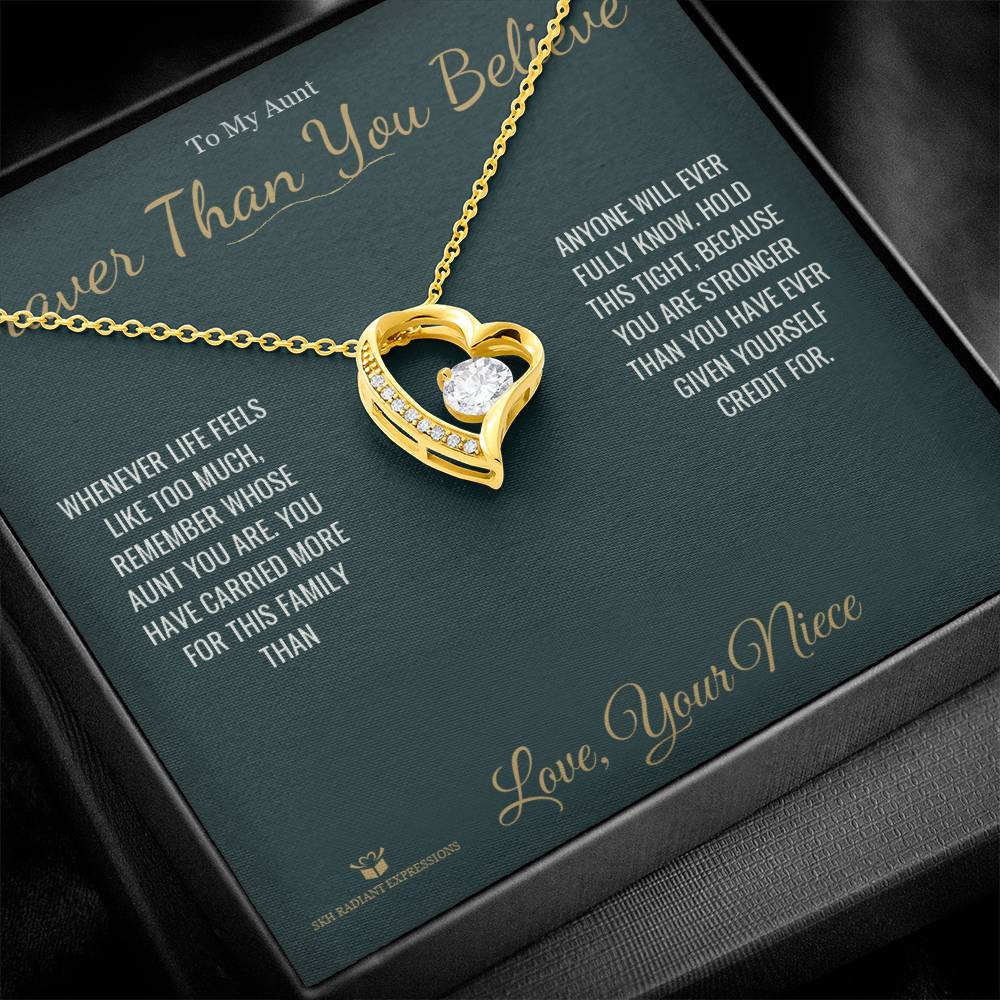 Braver Than You Believe - Forever Love Necklace for Aunt