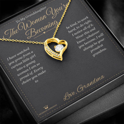 Forever Love Necklace gift for granddaughter from Grandma