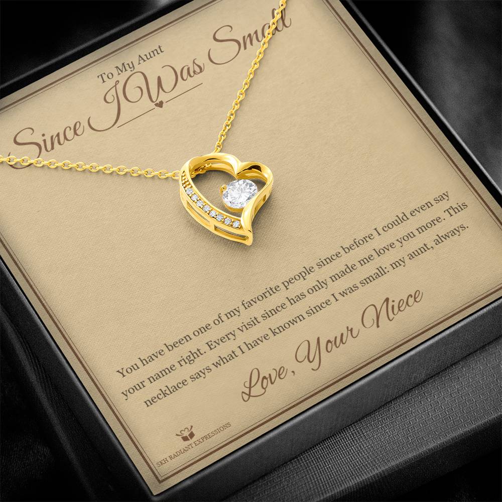 Since I Was Small - Forever Love Necklace for Aunt - personalized keepsake gift from SKH Radiant Expressions