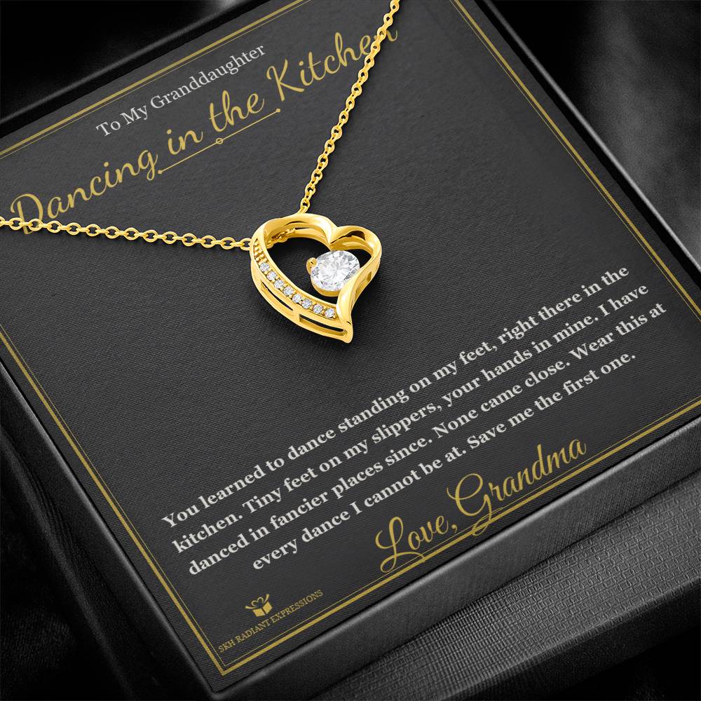 Dancing in the Kitchen - Forever Love Necklace for Granddaughter - personalized keepsake gift from SKH Radiant Expressions