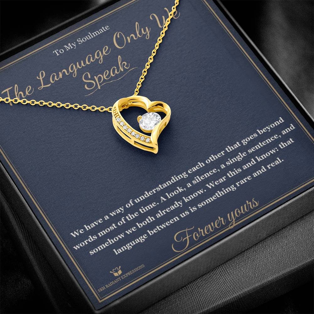 The Language Only We Speak - Forever Love Necklace for Soulmate - personalized keepsake gift from SKH Radiant Expressions