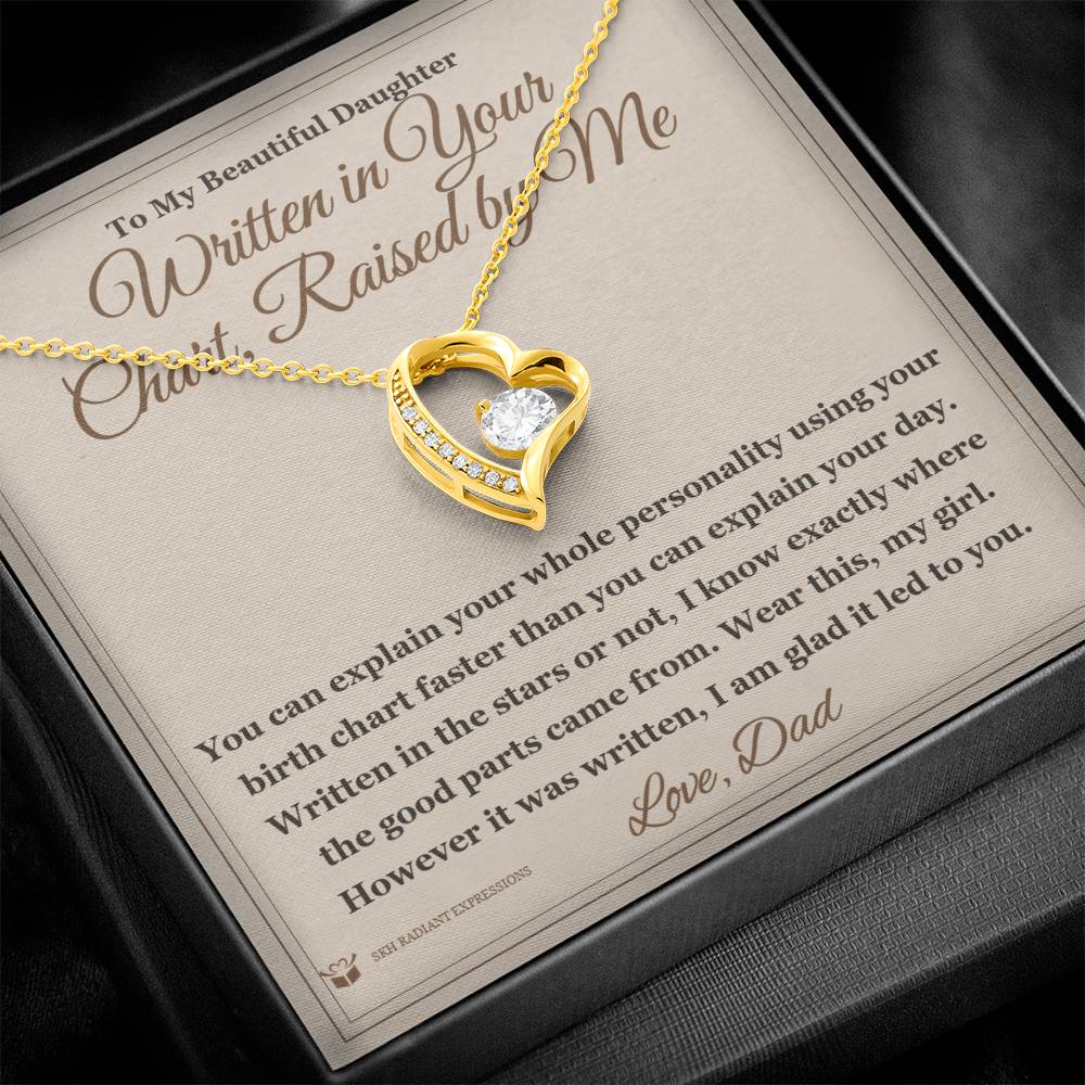 Meaningful gift for daughter - Written in Your Chart, Raised by Me