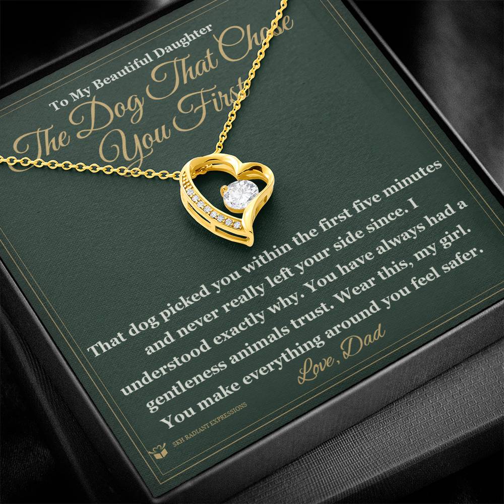 Engraved Forever Love Necklace with message for daughter