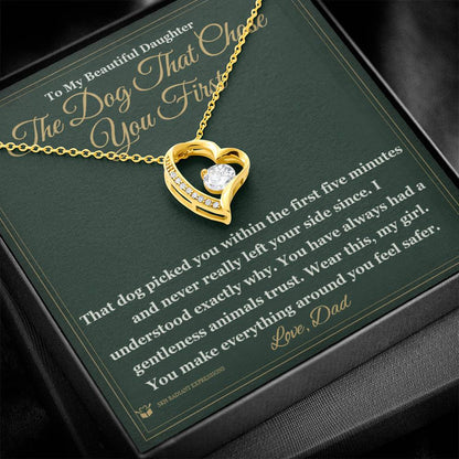 Engraved Forever Love Necklace with message for daughter