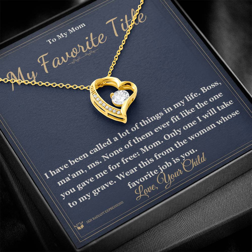 What does a Forever Love Necklace mean - gift for mom