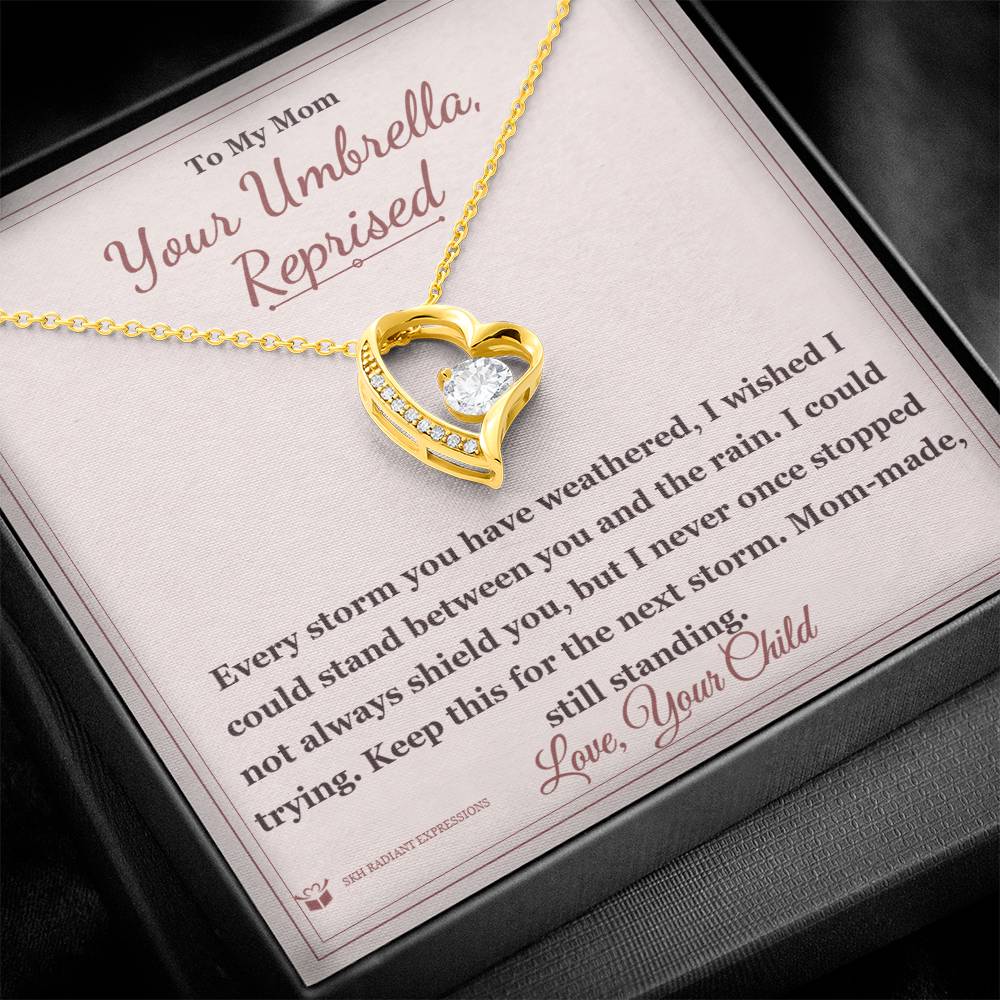 Forever Love Necklace with personalized message card for mom